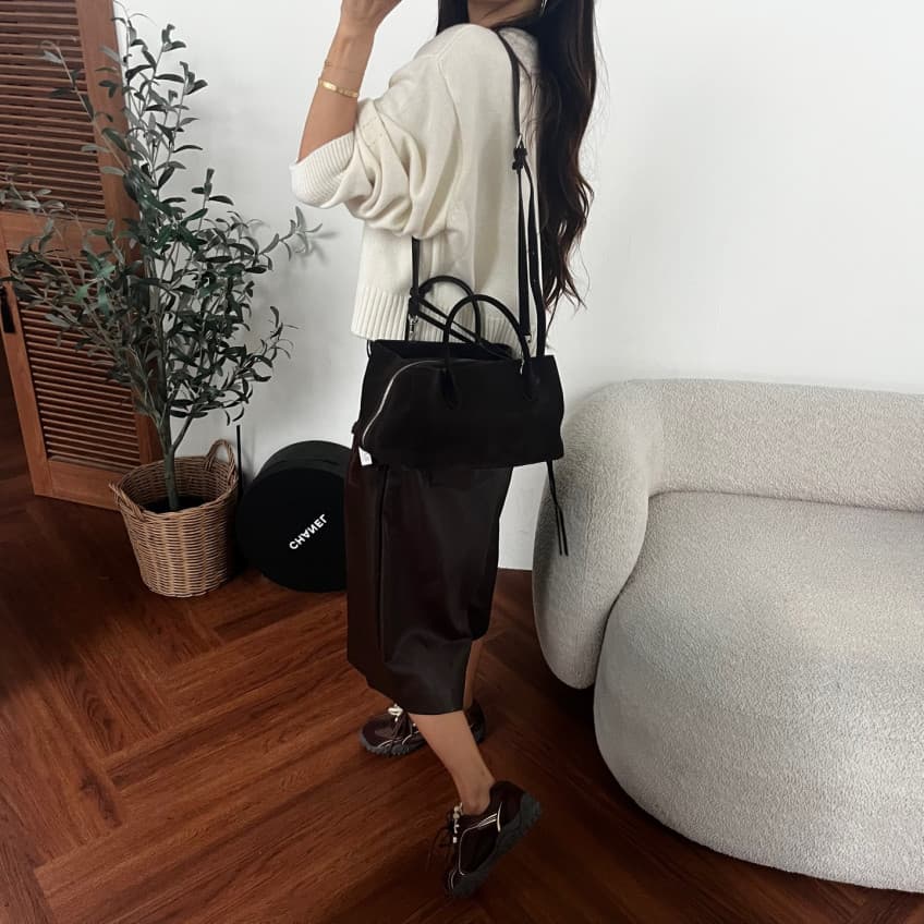 새로운 레트로 스트레이트 7 점 넓은 다리 pu 가죽 바지 상세 이미지 38