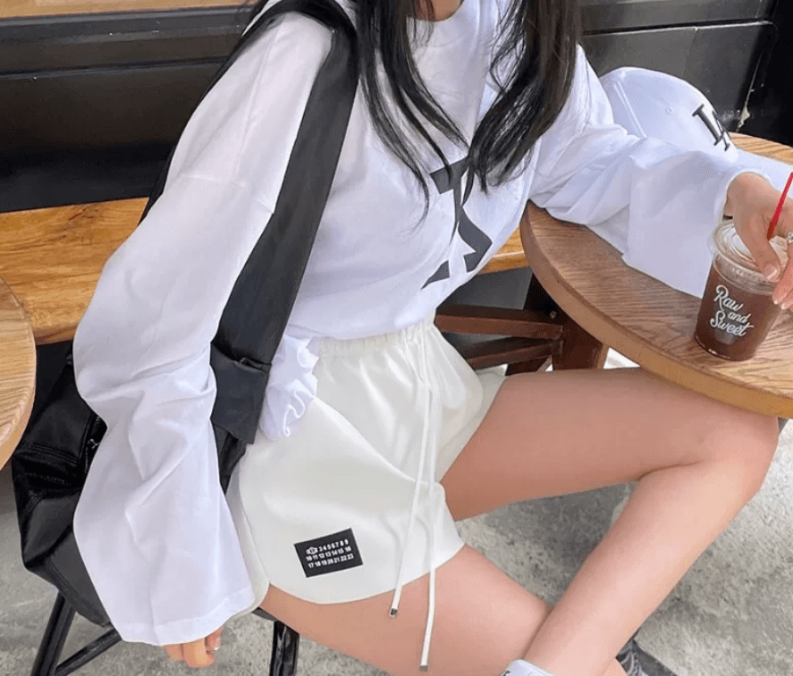 있음 선적 루즈핏 백리스 알파벳 자외선 차단 의류 상세 이미지 8