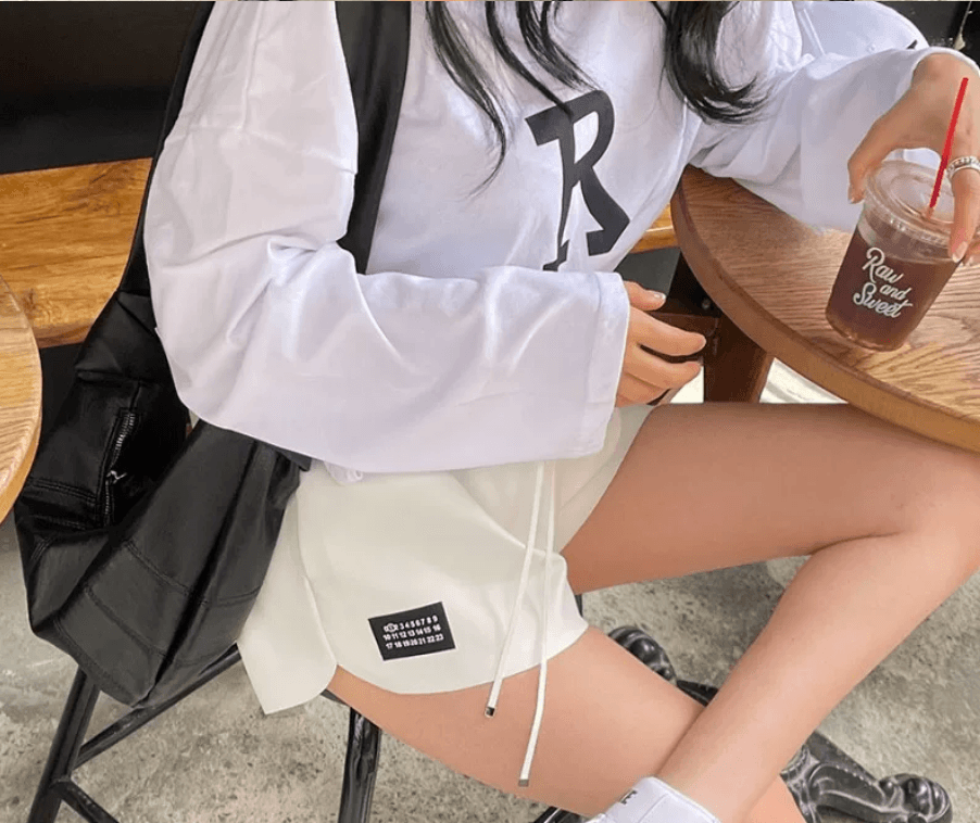 있음 선적 루즈핏 백리스 알파벳 자외선 차단 의류 상세 이미지 12