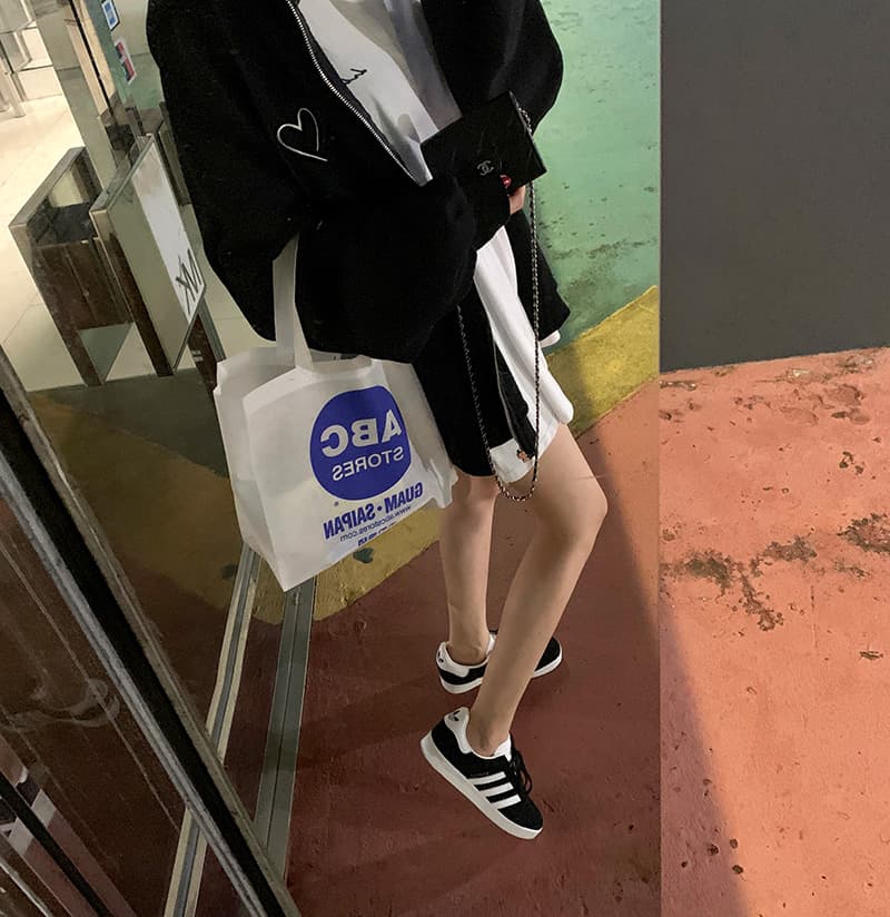있음 선적 지퍼 후드티 루즈핏 bf 느긋한 바람 후드 티 스웨터 여성 상세 이미지 21