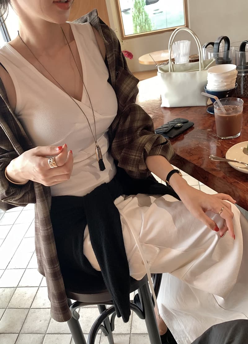 있음 선적 새로운 레트로 문예 바람 격자 무늬 셔츠 루즈핏 슬림해 보이는 캐주얼 셔츠 재킷 상세 이미지 15
