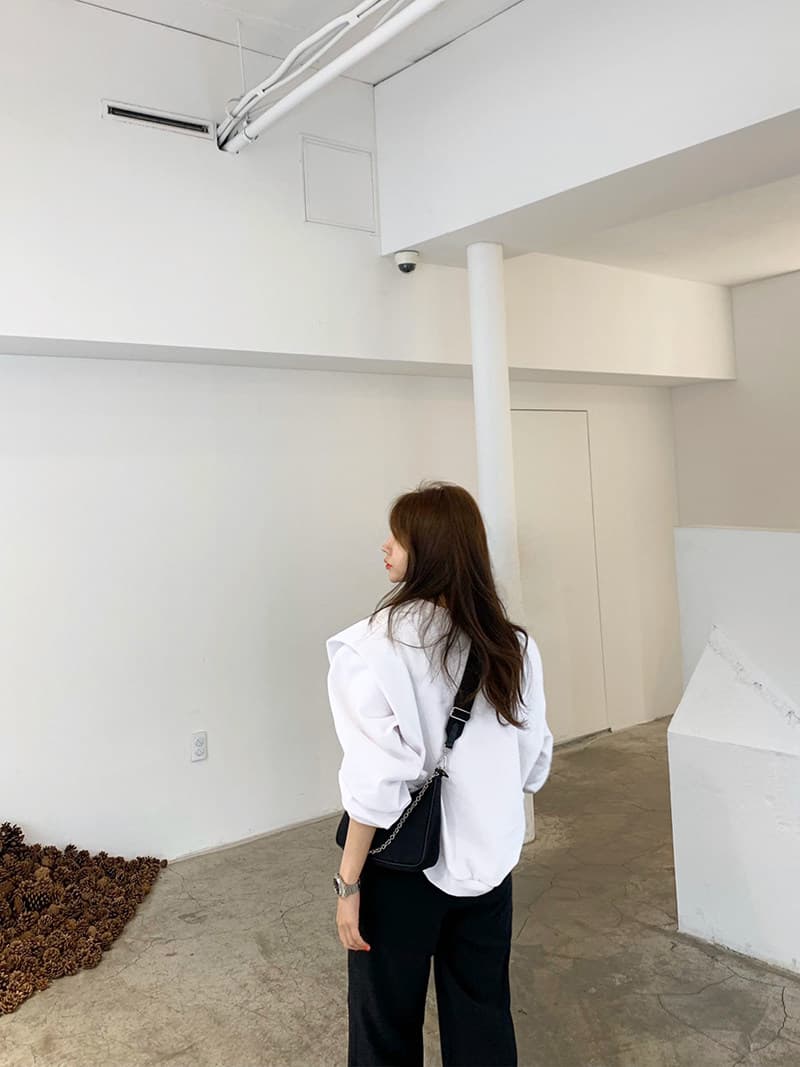 있음 선적 루즈핏 느긋한 바람 디자인 센스 후드티 여성 풀오버 페이크 레이어드 맨위 상세 이미지 7