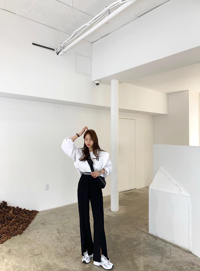 있음 선적 루즈핏 느긋한 바람 디자인 센스 후드티 여성 풀오버 페이크 레이어드 맨위 상세 이미지 8