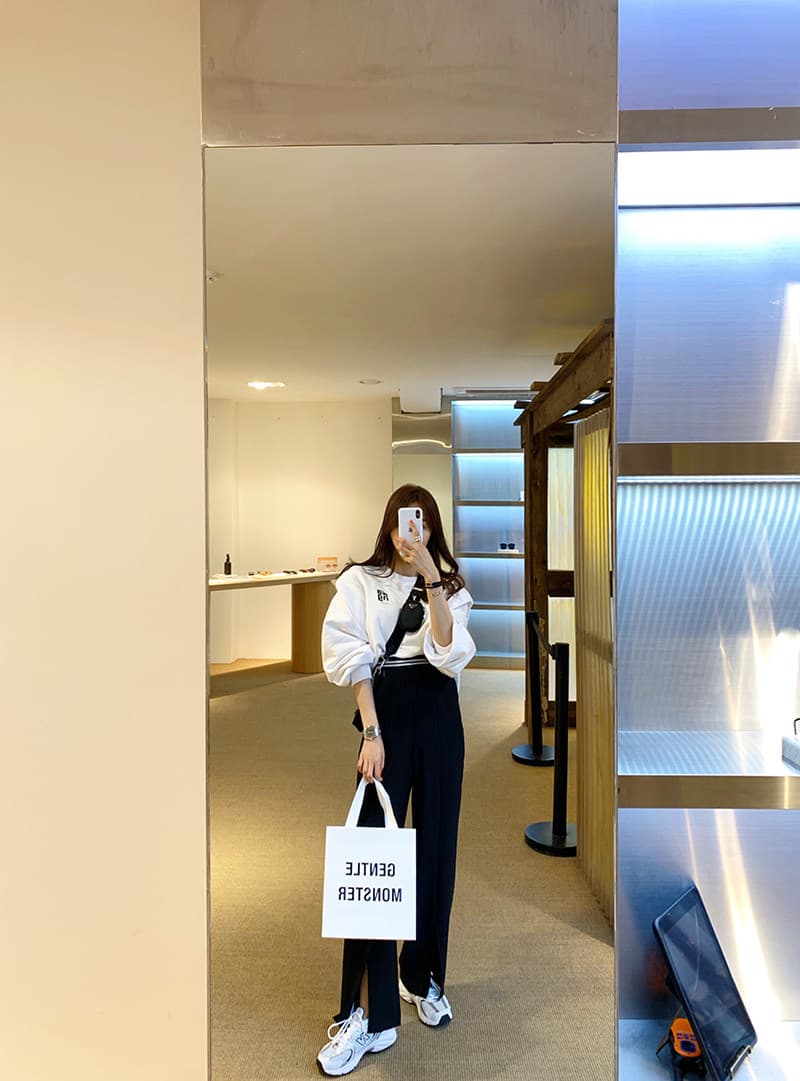 있음 선적 루즈핏 느긋한 바람 디자인 센스 후드티 여성 풀오버 페이크 레이어드 맨위 상세 이미지 10