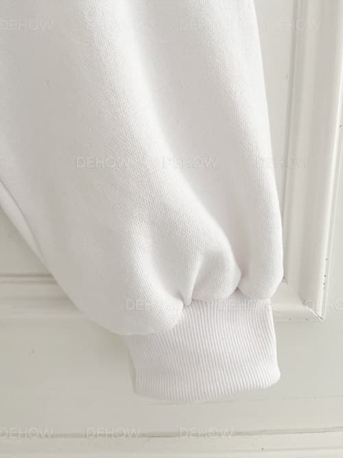 있음 선적 루즈핏 느긋한 바람 디자인 센스 후드티 여성 풀오버 페이크 레이어드 맨위 상세 이미지 22