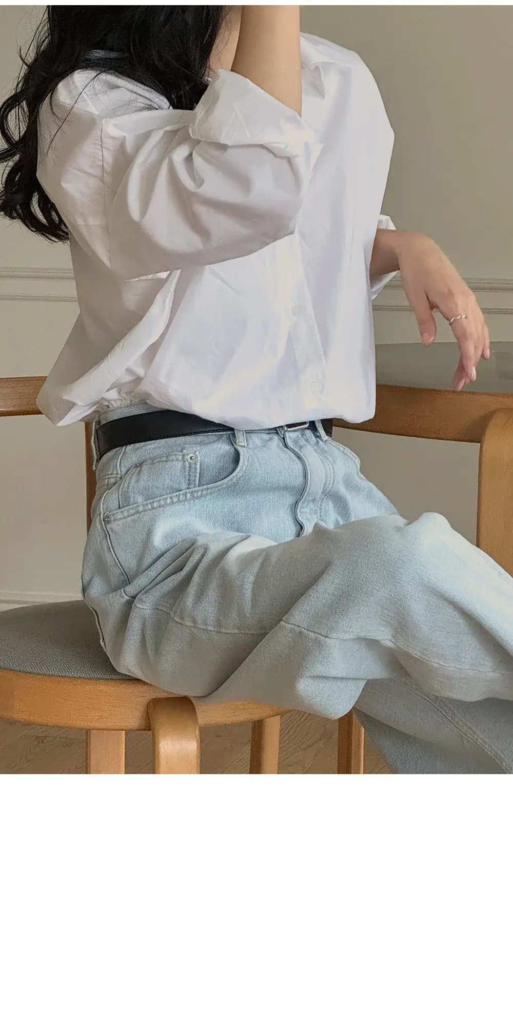선물 화물 한국 스타일 화이트 긴팔 여성 셔츠 루즈핏 프로필 모양 다용도 캐주얼 자외선 차단 셔츠 상세 이미지 16