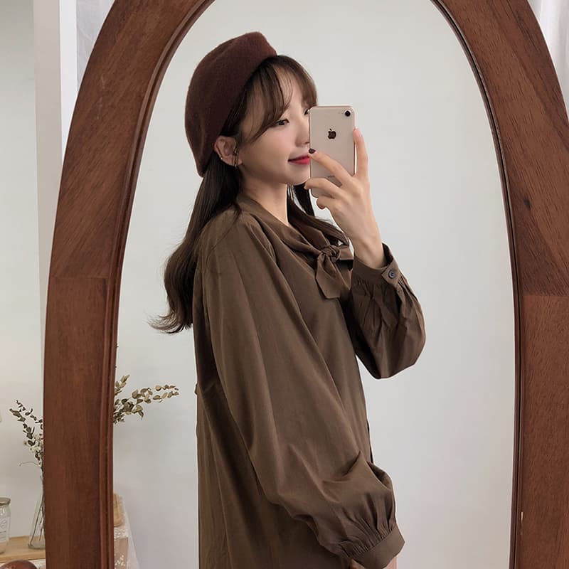 선물 화물 한국 스타일 루즈핏 몸매 가꾸기 오픈 가디건 단색 셔츠 섹션 긴팔 드레스 미니멀리즘 맨위 상세 이미지 17