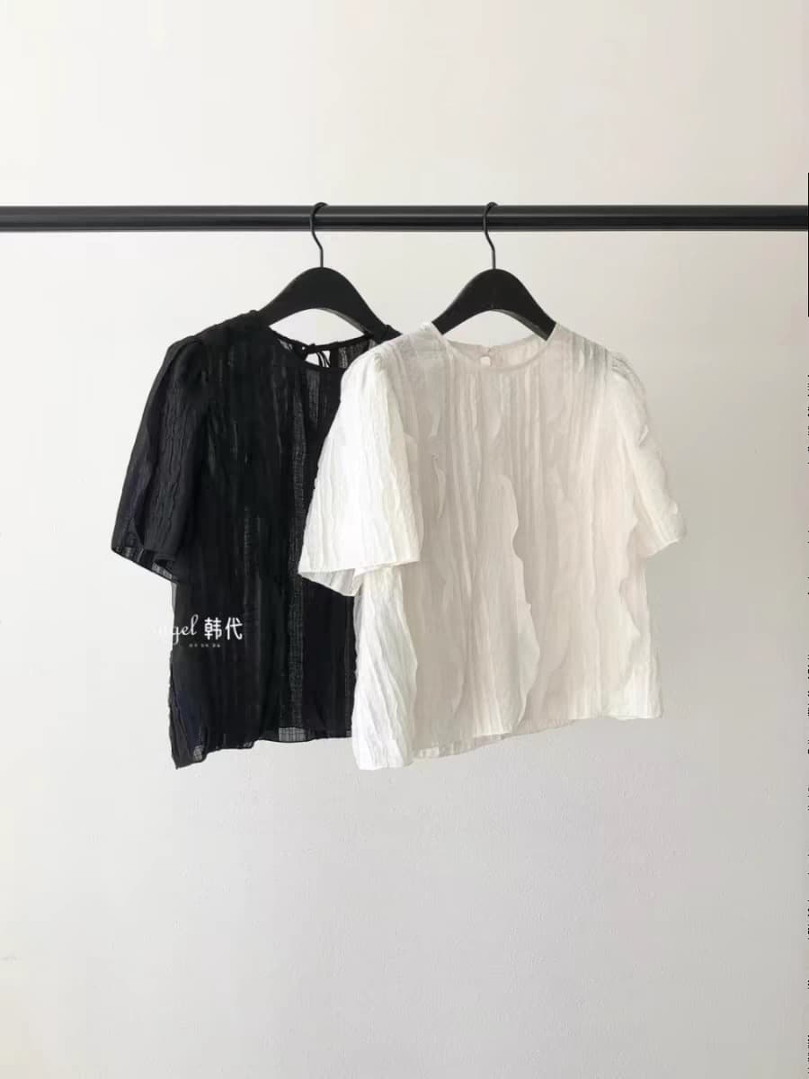 선물 화물 한국 동대문 여름 섹션 외국 가스 연령 감소 인터넷 에디션 주름 반팔 셔츠 맨위 상세 이미지 18