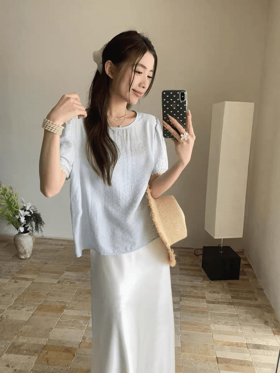 선물 화물 품격 인사이드 가져 가라. 커프스 패치워크 레이스 맨위 작은 셔츠 이미지 2