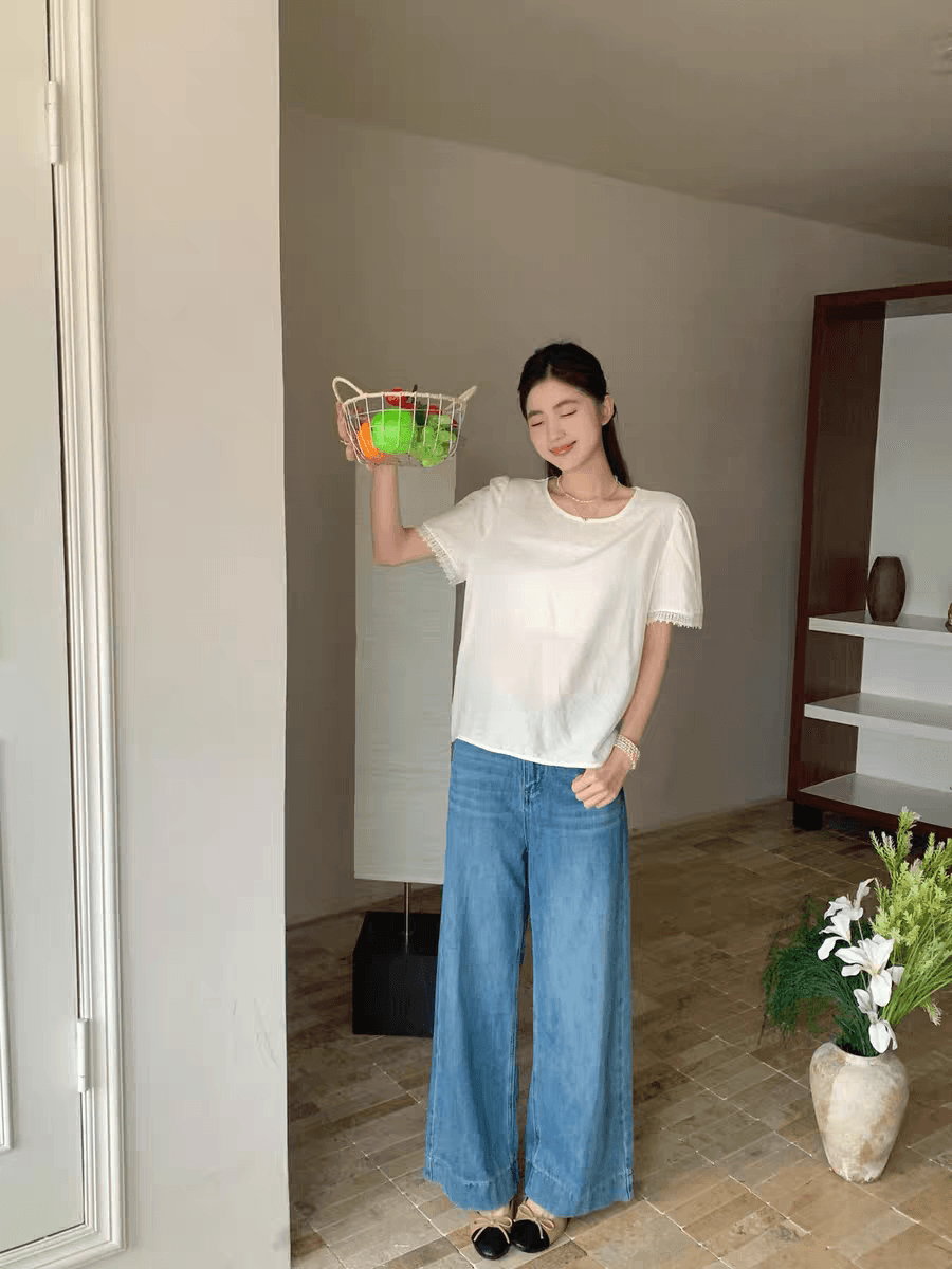 선물 화물 품격 인사이드 가져 가라. 커프스 패치워크 레이스 맨위 작은 셔츠 상세 이미지 3