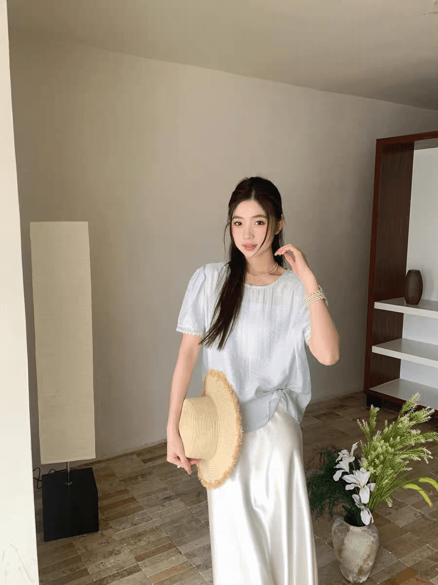 선물 화물 품격 인사이드 가져 가라. 커프스 패치워크 레이스 맨위 작은 셔츠 상세 이미지 5