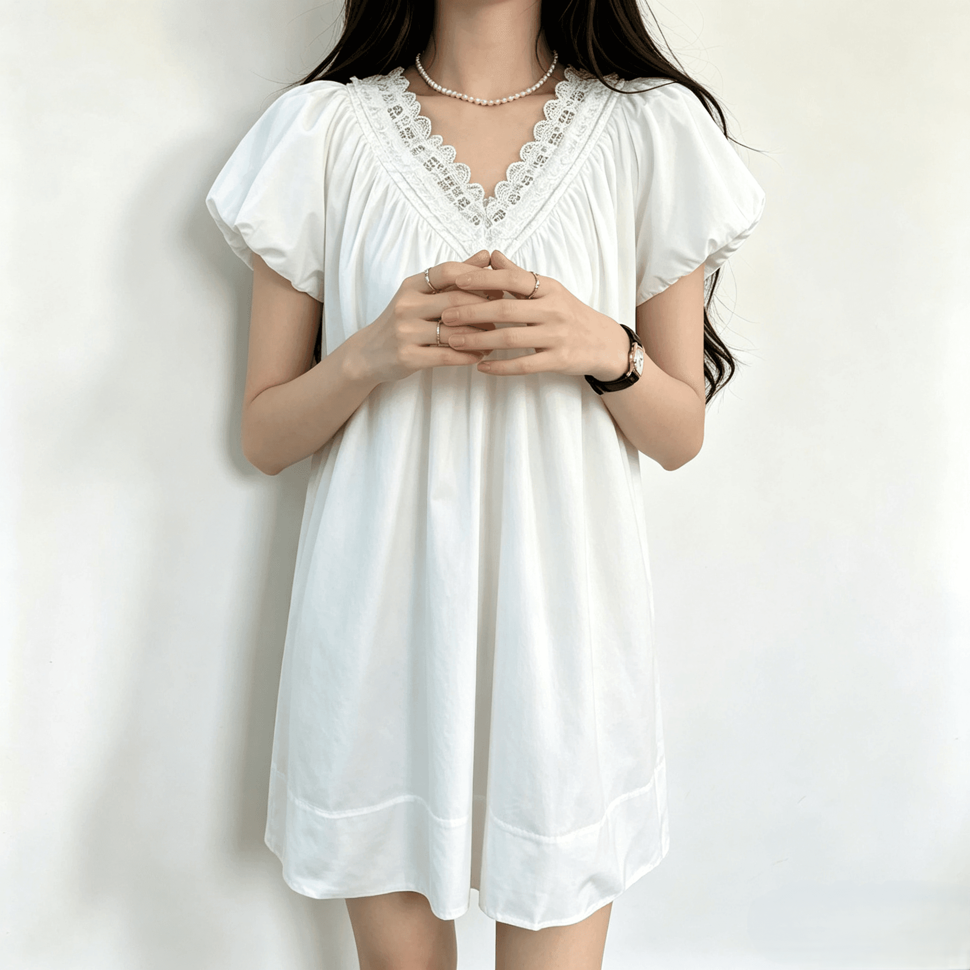 선물 화물 화이트 드레스 첫사랑 샤오 바이 치마 인형 치마 이미지 3