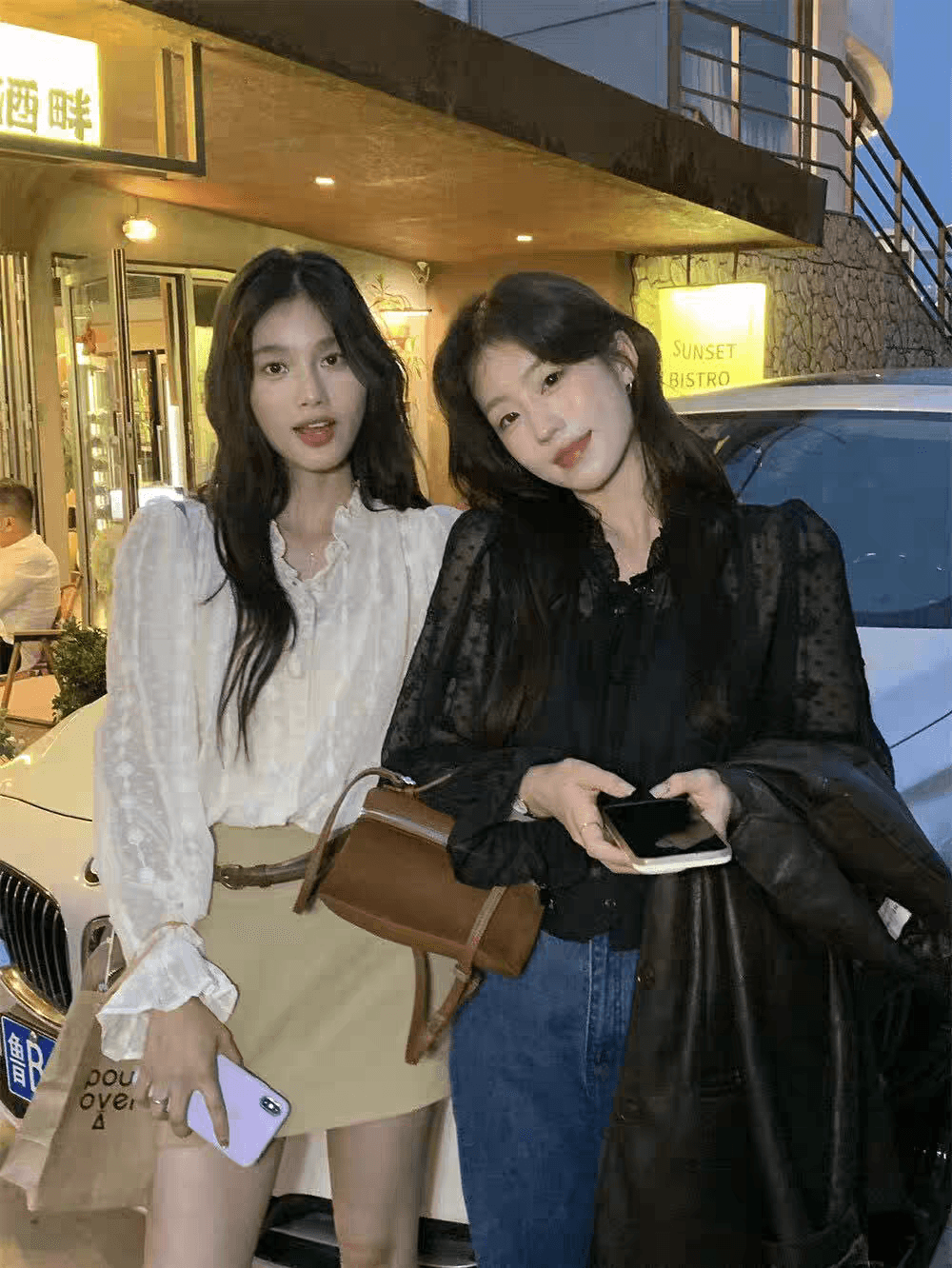 선물 화물 프릴 레이스업 루즈핏 자수 레이스 살구 색상 셔츠 맨위 여성 경기 슬립 상세 이미지 4