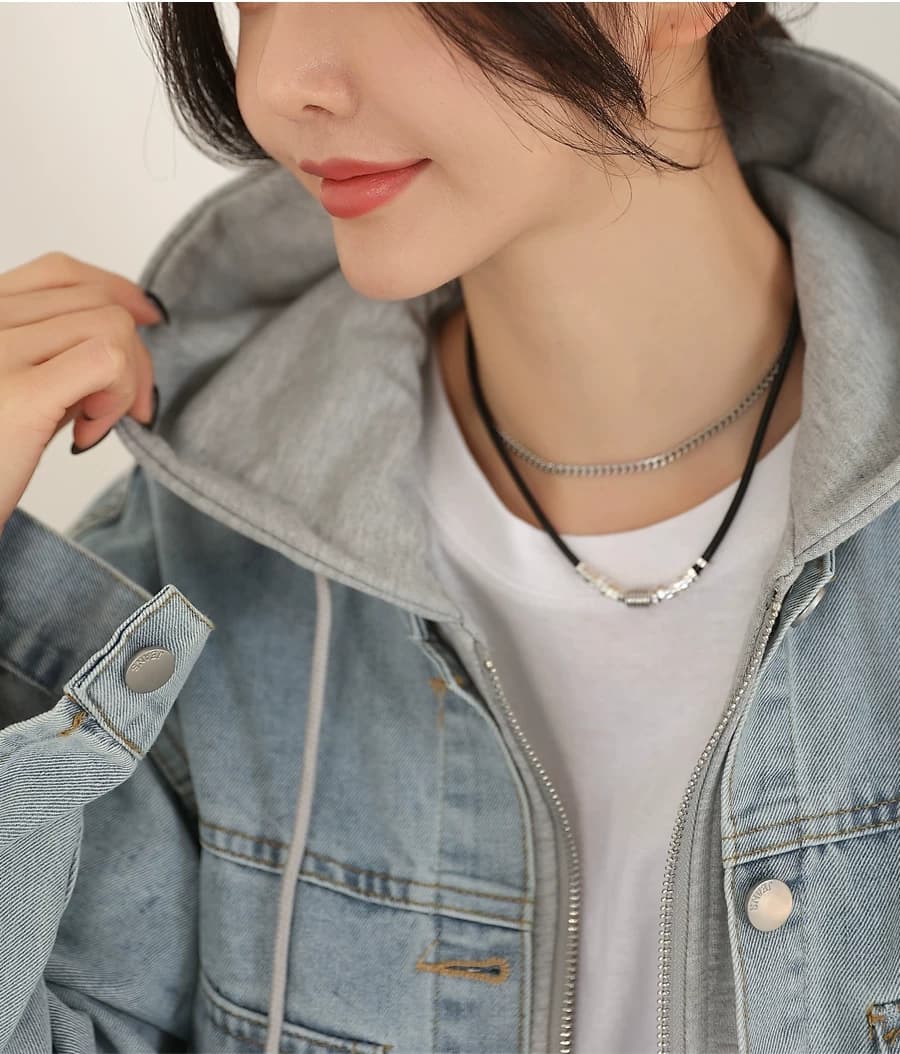 선물 화물 한 부서 고유 한 슈퍼 잘 생긴 데님 재킷 캐주얼 맨위 페이크 레이어드 후드 티 스웨터 긴팔 재킷 상세 이미지 27
