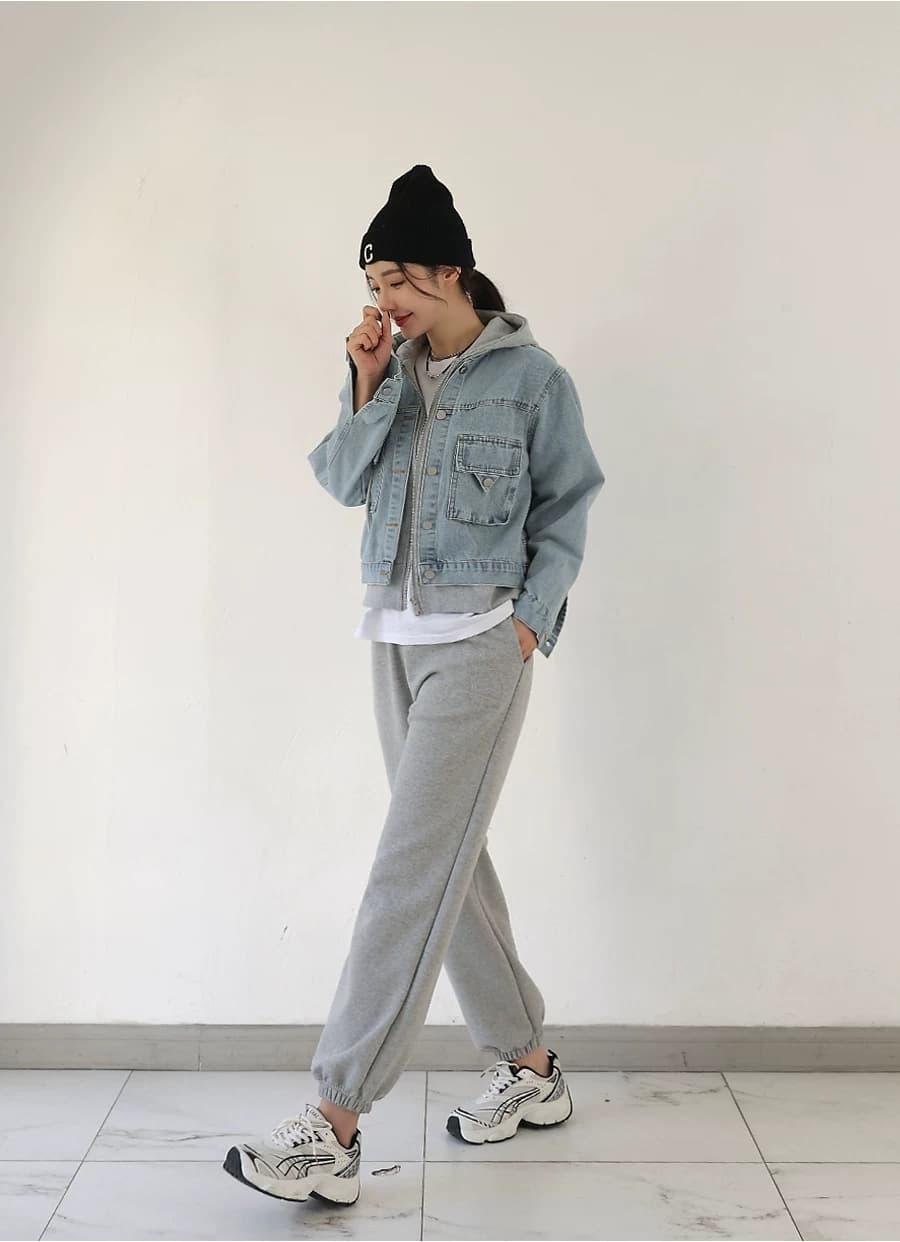 선물 화물 한 부서 고유 한 슈퍼 잘 생긴 데님 재킷 캐주얼 맨위 페이크 레이어드 후드 티 스웨터 긴팔 재킷 상세 이미지 37