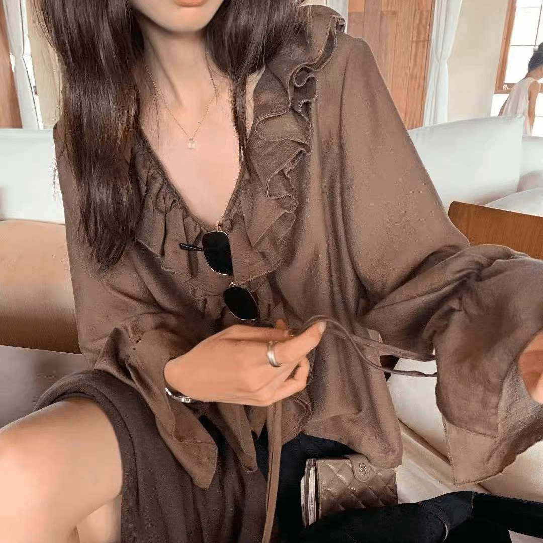 선물 화물 한국 동대문 다용도 빛 럭셔리 고급 날다 측면 인터넷 색상 셔츠 상세 이미지 17