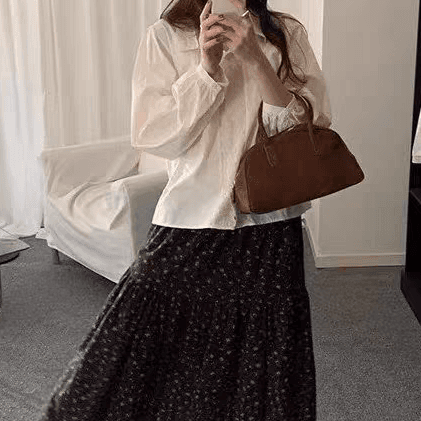 선물 화물 자수 레이스 패치워크 여성 셔츠 한국 chic 폴로 칼라 루즈핏 슬림해 보이는 미니멀리즘 달콤함 다용도 맨위 상세 이미지 20