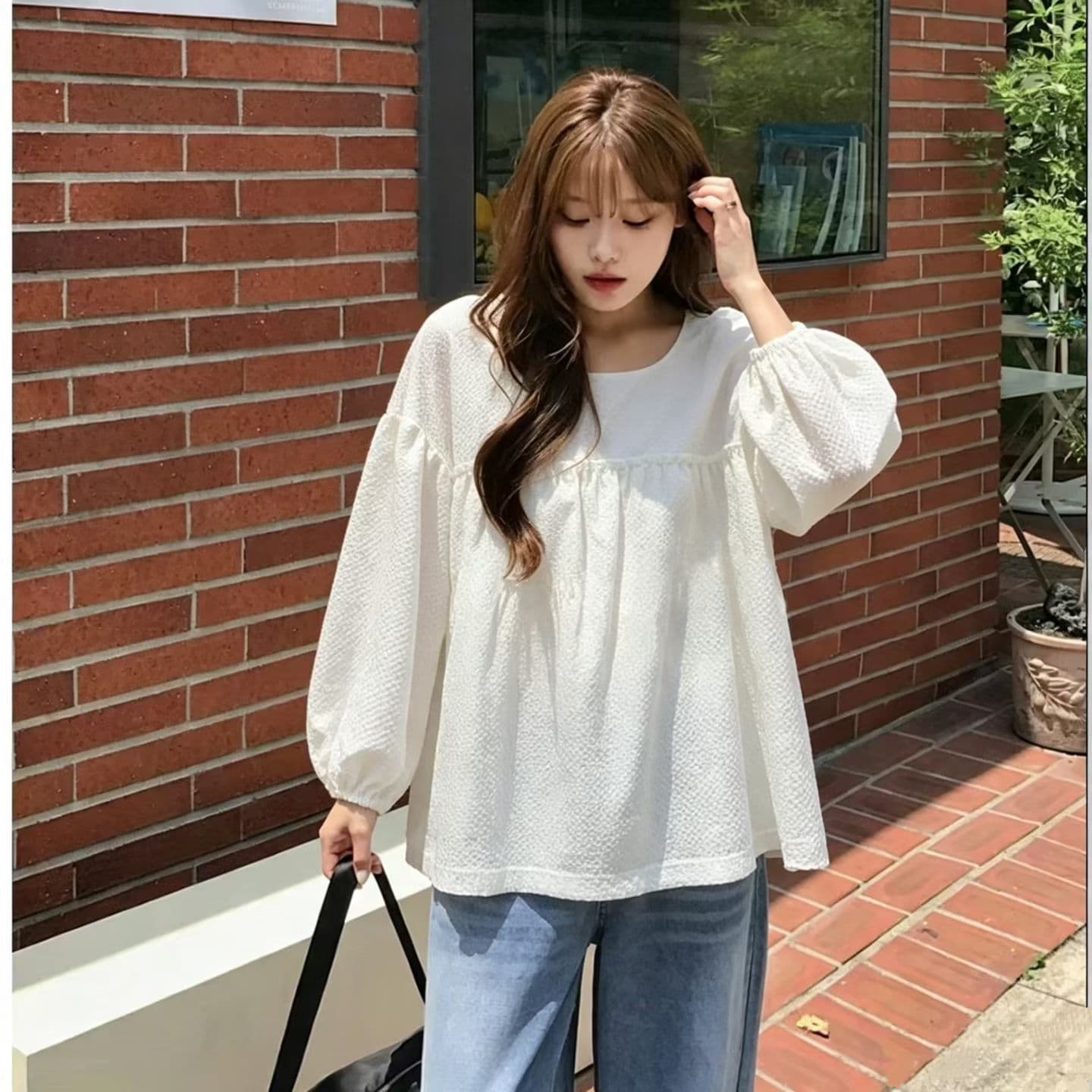 선물 화물 한국 스타일 이른 가을 인형 셔츠 셔츠 상세 이미지 3