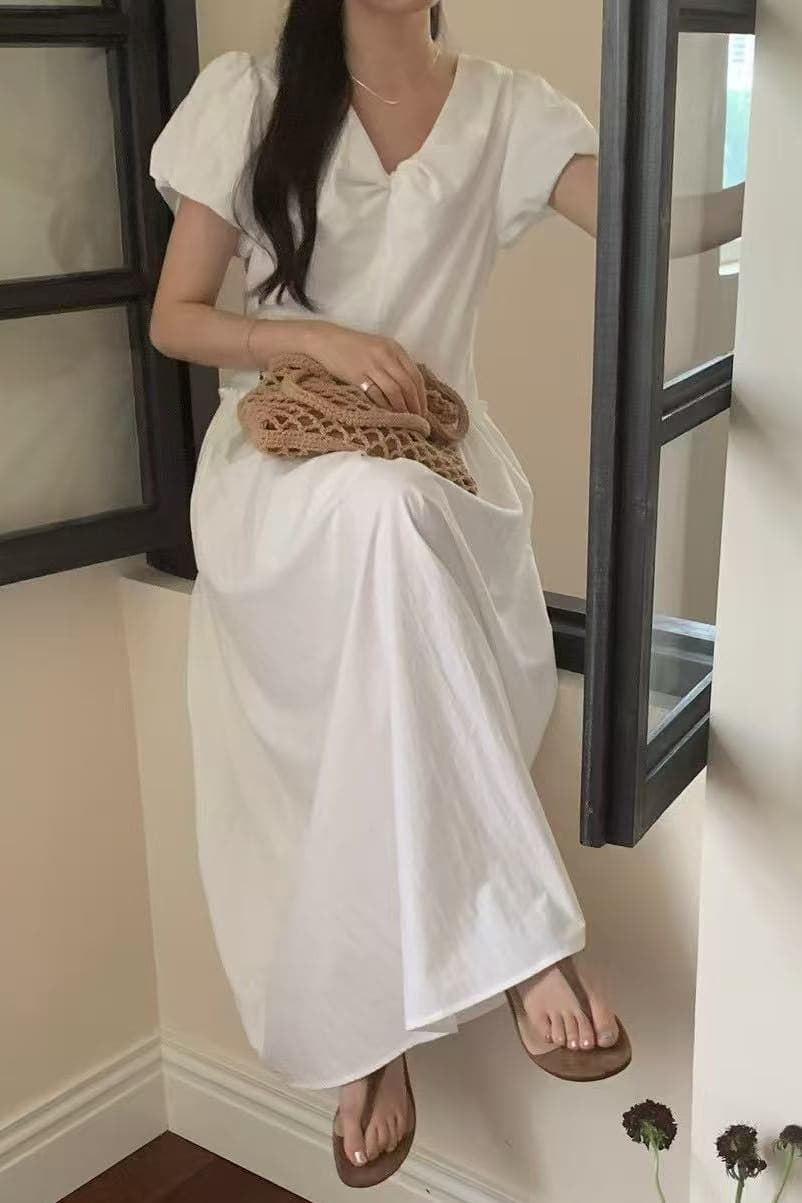 크기 있음 업데이트 한 부서 미니멀리즘 귀여운 연령 감소 허리 수축 프릴 다용도 출퇴근 드레스 이미지 6