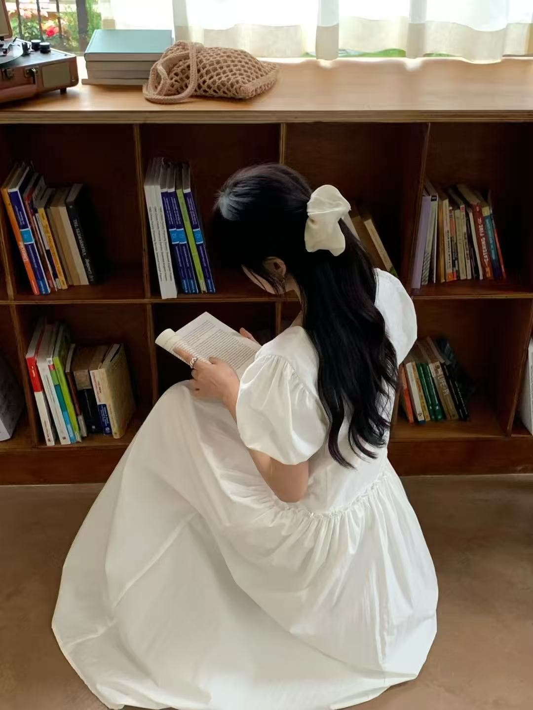 크기 있음 업데이트 한 부서 미니멀리즘 귀여운 연령 감소 허리 수축 프릴 다용도 출퇴근 드레스 상세 이미지 5