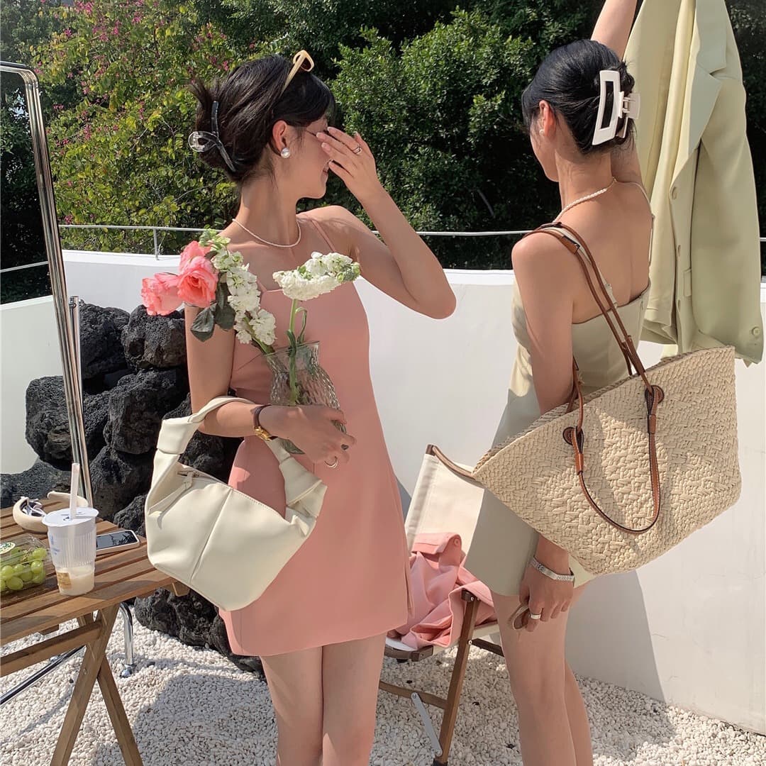 크기 있음 업데이트 품격 정장 루즈핏 재킷 출퇴근 인사이드 가져 가라. 슬립 기초 드레스 이미지 4