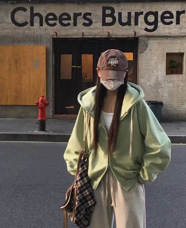 크기 있음 업데이트 한 부서 미니멀리즘 거리 바람 출퇴근 다용도 긴팔 후드 지퍼 루즈핏 후드티 재킷 상세 이미지 8