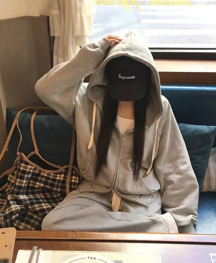 크기 있음 업데이트 한 부서 미니멀리즘 거리 바람 출퇴근 다용도 긴팔 후드 지퍼 루즈핏 후드티 재킷 상세 이미지 15