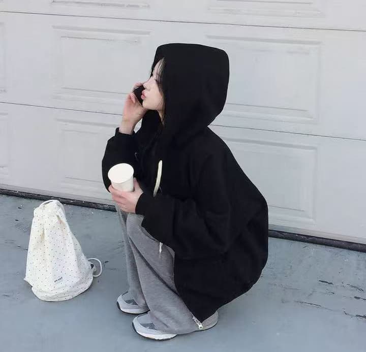크기 있음 업데이트 한 부서 미니멀리즘 거리 바람 출퇴근 다용도 긴팔 후드 지퍼 루즈핏 후드티 재킷 상세 이미지 29