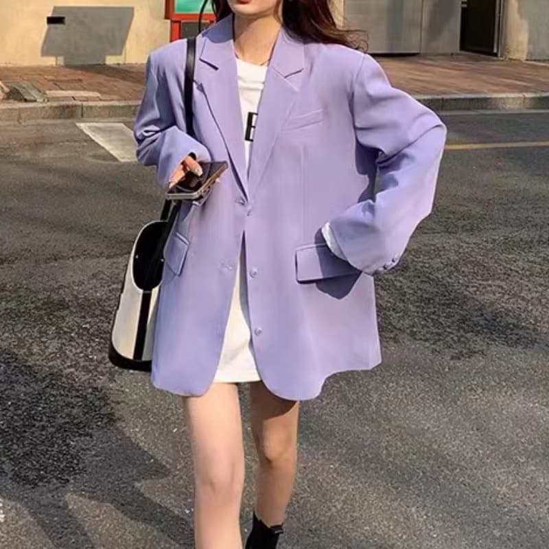 크기 있음 업데이트 품격 정장 루즈핏 재킷 출퇴근 인사이드 가져 가라. 슬립 기초 드레스 이미지 5