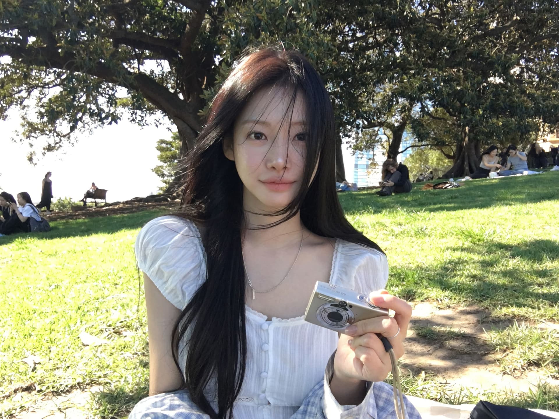 크기 있음 업데이트 프랑스식 레트로 연령 감소 귀여운 광장 칼라 체크무늬 허리 수축 슬림해 보이는 셔츠 여성용 짧은 소매 맨위 상세 이미지 9