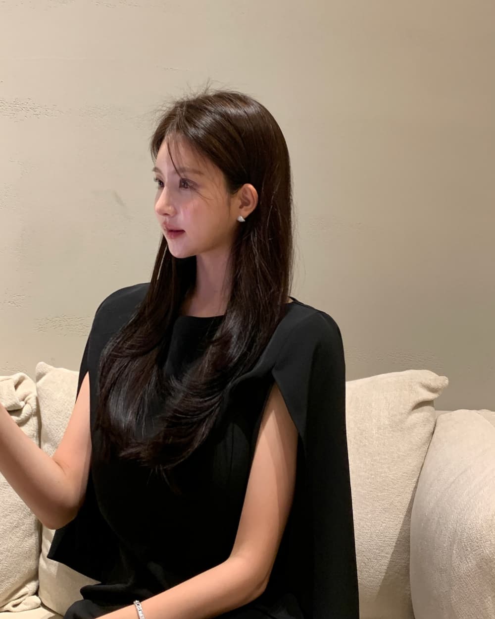 크기 있음 업데이트 프랑스식 우아함 품격 레트로 트임 소매 허리 수축 슬림해 보이는 빛 요리 한 바람 드레스 상세 이미지 48