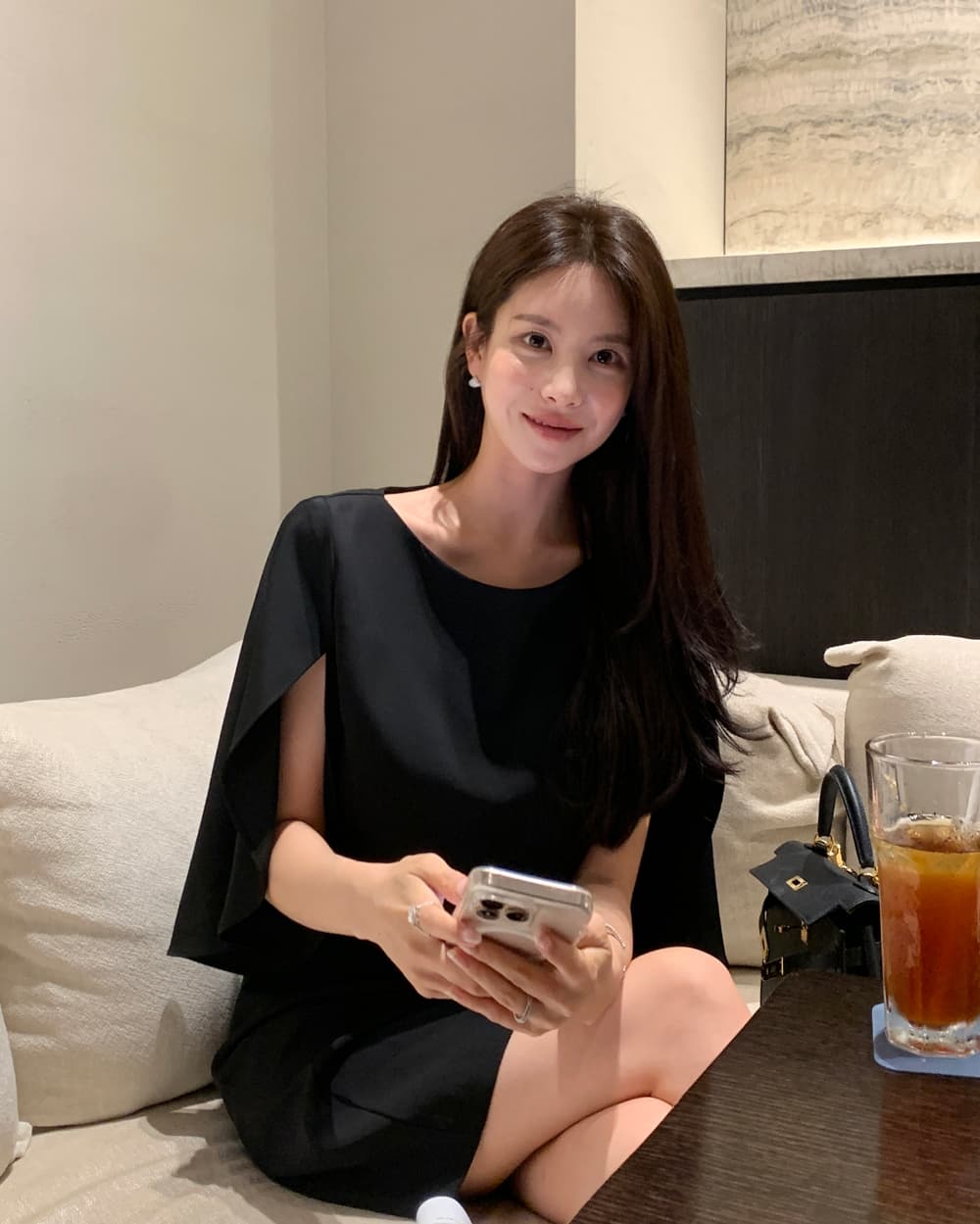 크기 있음 업데이트 프랑스식 우아함 품격 레트로 트임 소매 허리 수축 슬림해 보이는 빛 요리 한 바람 드레스 상세 이미지 51