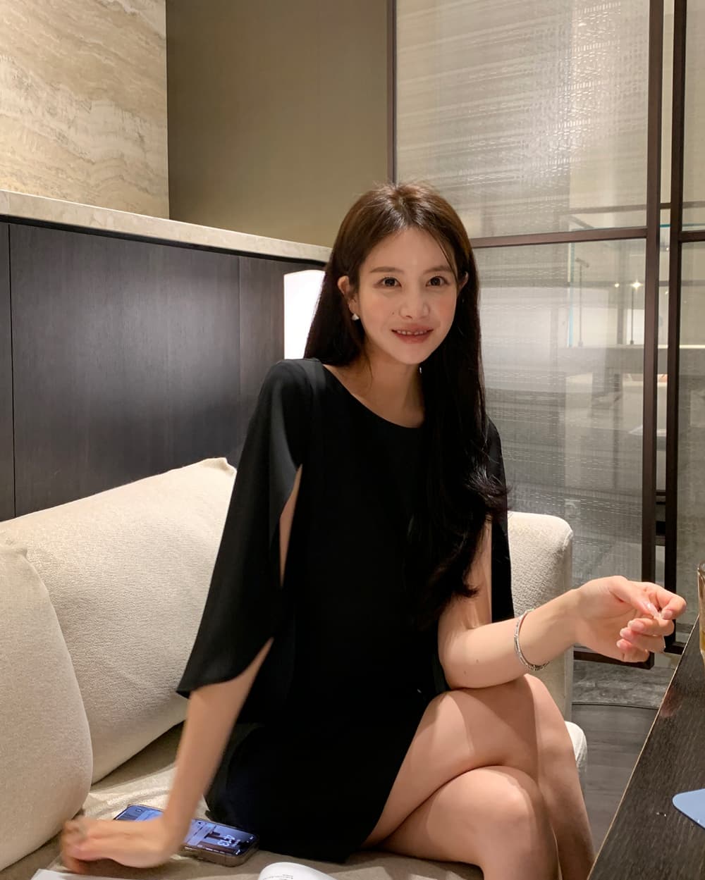 크기 있음 업데이트 프랑스식 우아함 품격 레트로 트임 소매 허리 수축 슬림해 보이는 빛 요리 한 바람 드레스 상세 이미지 60