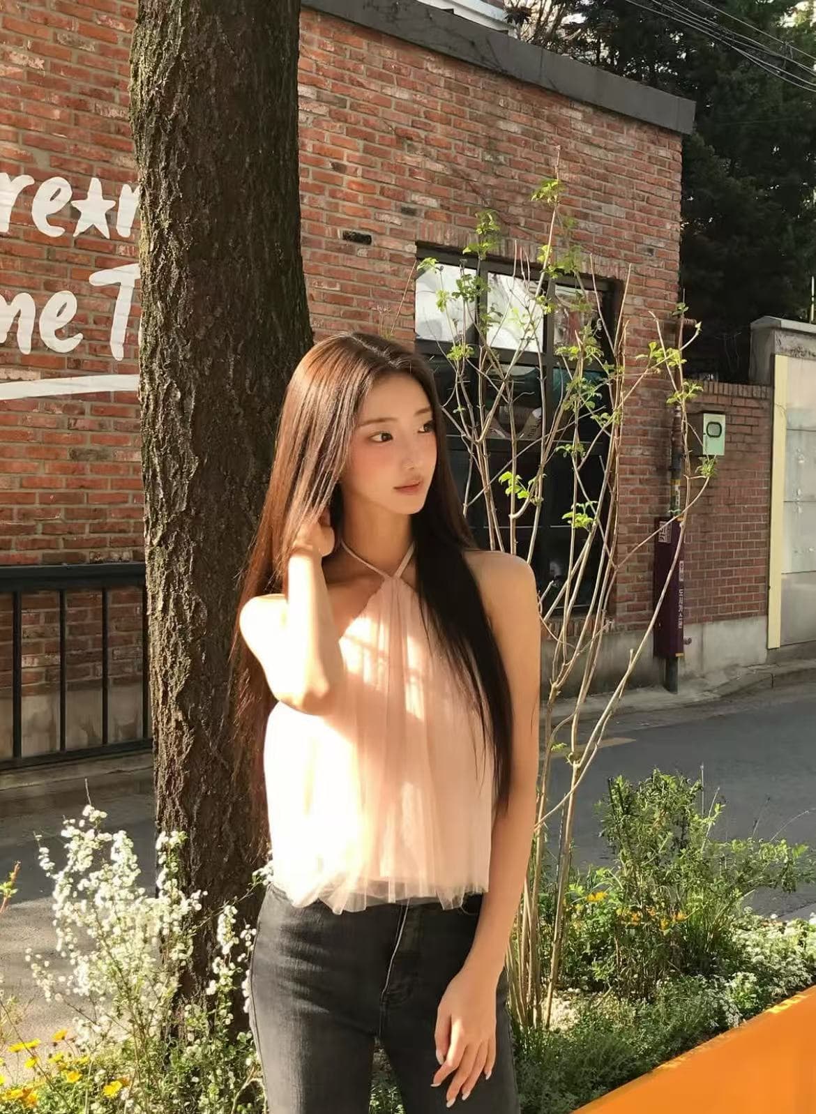 크기 있음 업데이트 ins 보 주님 섹션 한 부서 미니멀리즘 품격 우아함 망사 요정 요정 행침 목 캐미솔 상세 이미지 2