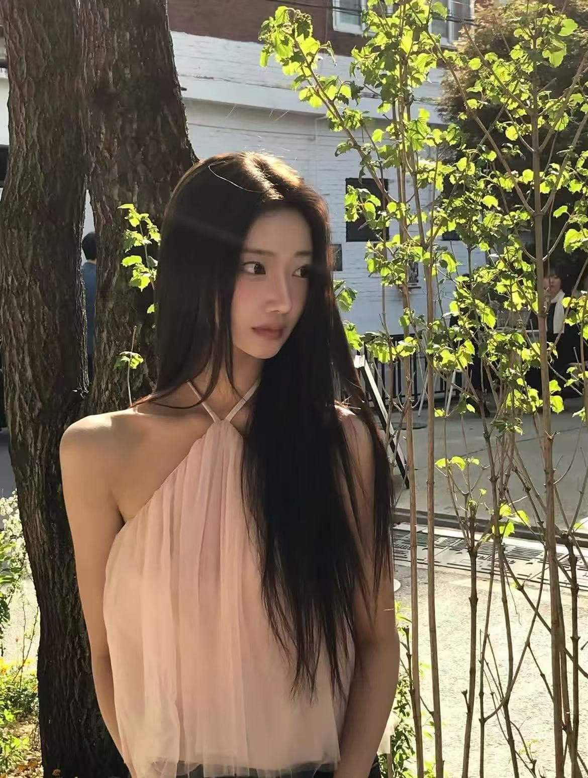 크기 있음 업데이트 ins 보 주님 섹션 한 부서 미니멀리즘 품격 우아함 망사 요정 요정 행침 목 캐미솔 상세 이미지 7