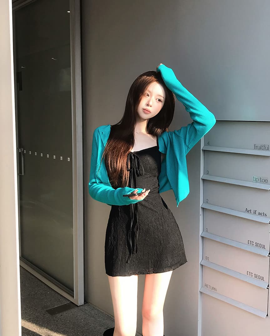 한 부서 품격 우아함 다용도 일상 출퇴근 허리 수축 슬림해 보이는 슬립 드레스 상세 이미지 14