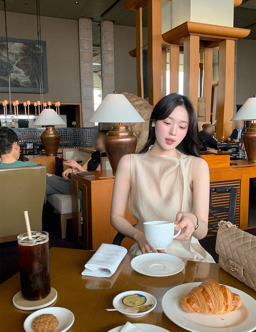 크기 있음 업데이트 한 부서 반하이넥 리본 디자인 센스 조끼 셔츠 우아함 품격 얇은 스타일 쉬폰 톱 상세 이미지 18