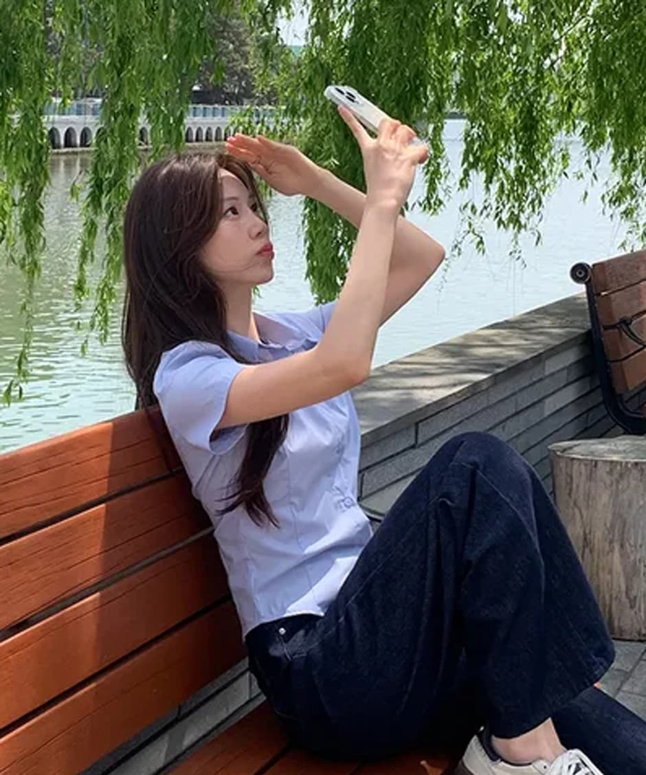 한 부서 미니멀리즘 허리 수축 폴로 칼라 일상 얼마 요? 다용도 스트라이프 인터넷 색상 출퇴근 다용도 셔츠 맨위 상세 이미지 24