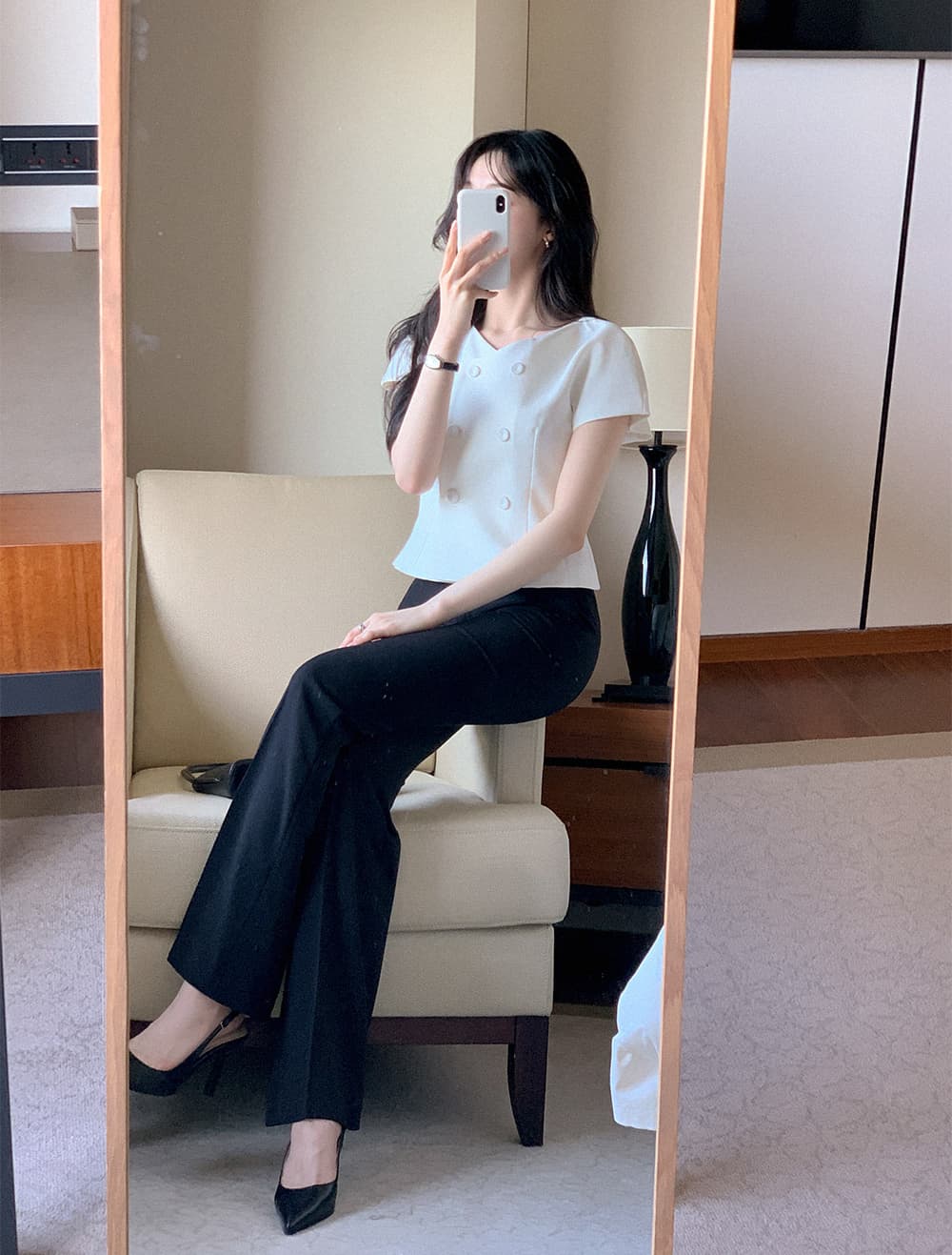 크기 있음 업데이트 한 부서 레트로 품격 작은 샤넬 스타일 허리 수축 슬림해 보이는 반팔 우아함 다용도 출퇴근 짧은 외투 상세 이미지 2