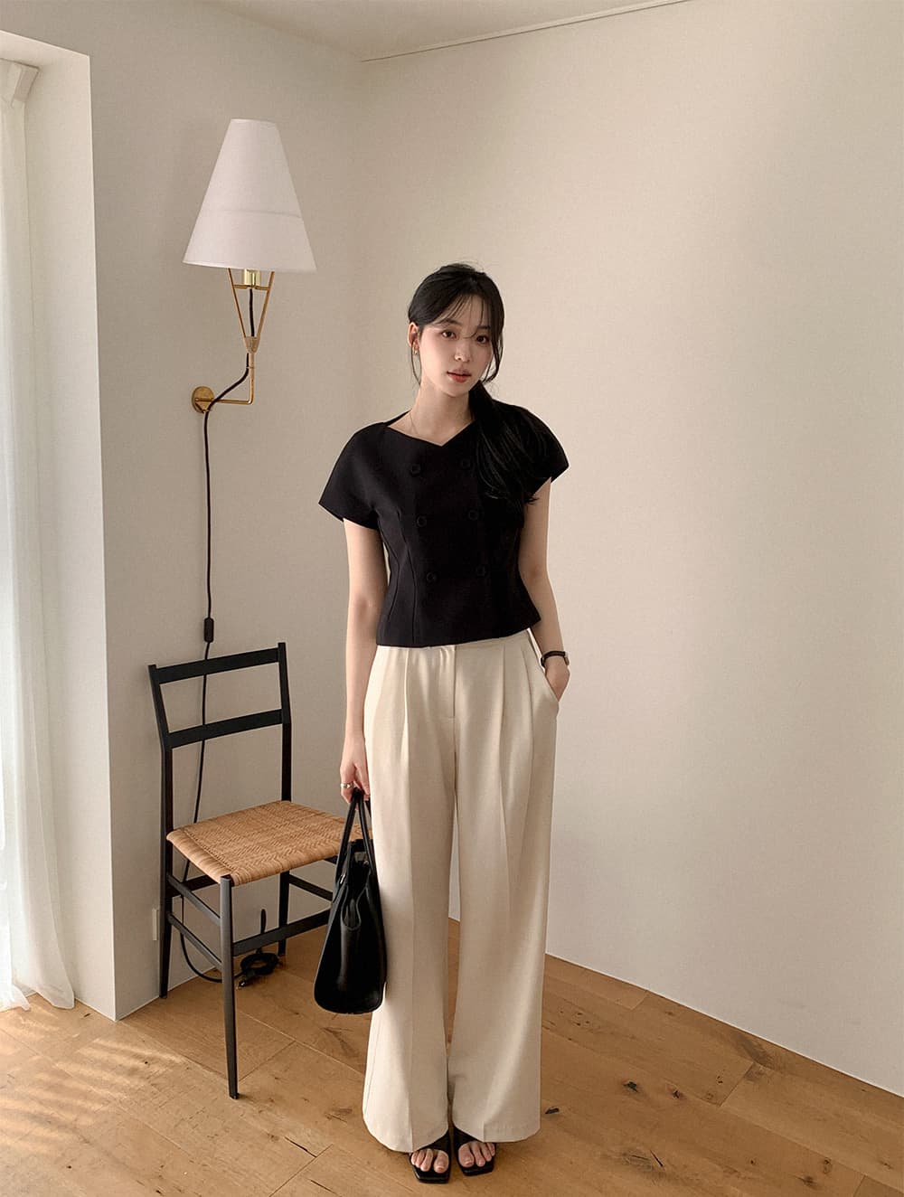 크기 있음 업데이트 한 부서 레트로 품격 작은 샤넬 스타일 허리 수축 슬림해 보이는 반팔 우아함 다용도 출퇴근 짧은 외투 상세 이미지 20