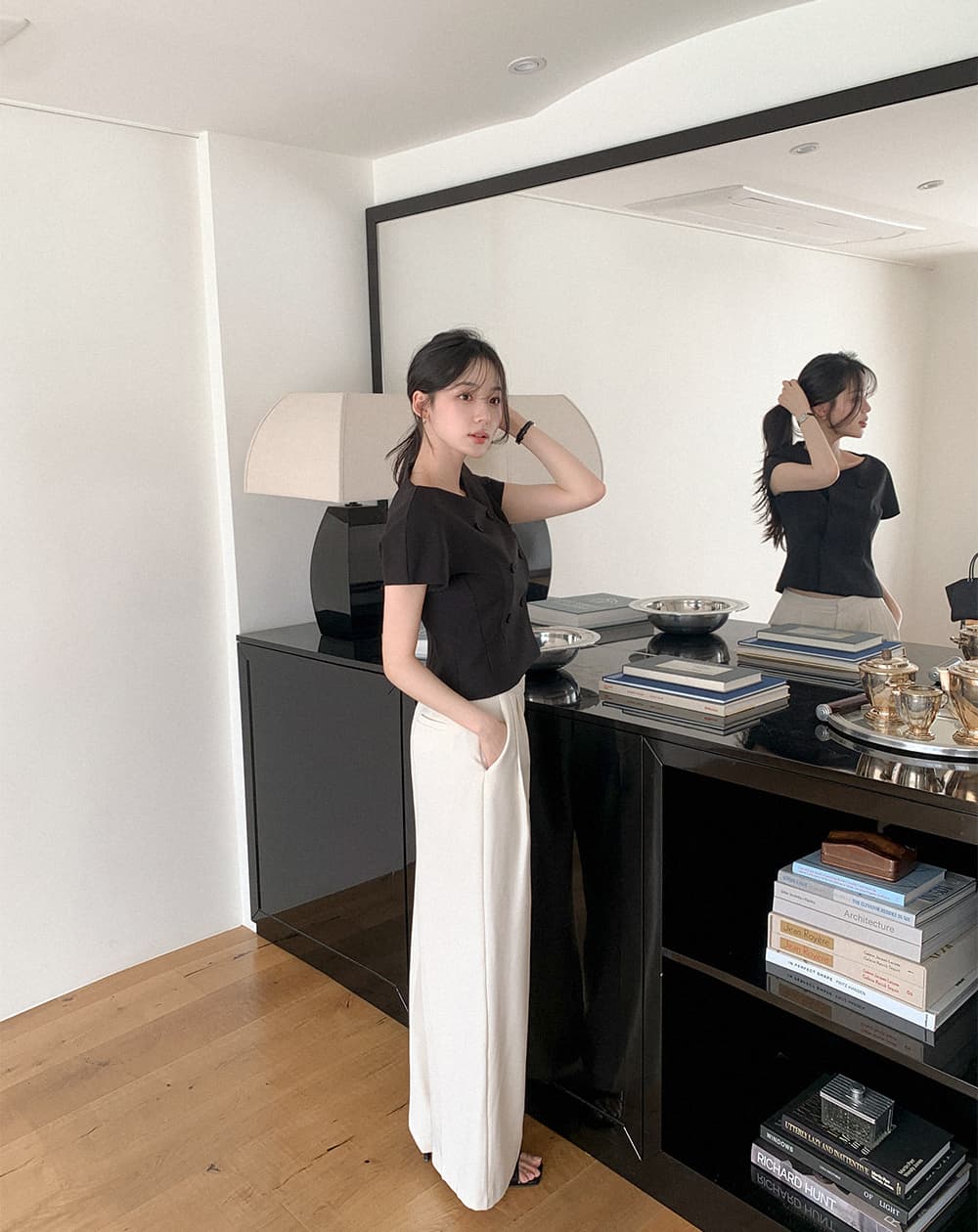 크기 있음 업데이트 한 부서 레트로 품격 작은 샤넬 스타일 허리 수축 슬림해 보이는 반팔 우아함 다용도 출퇴근 짧은 외투 상세 이미지 21