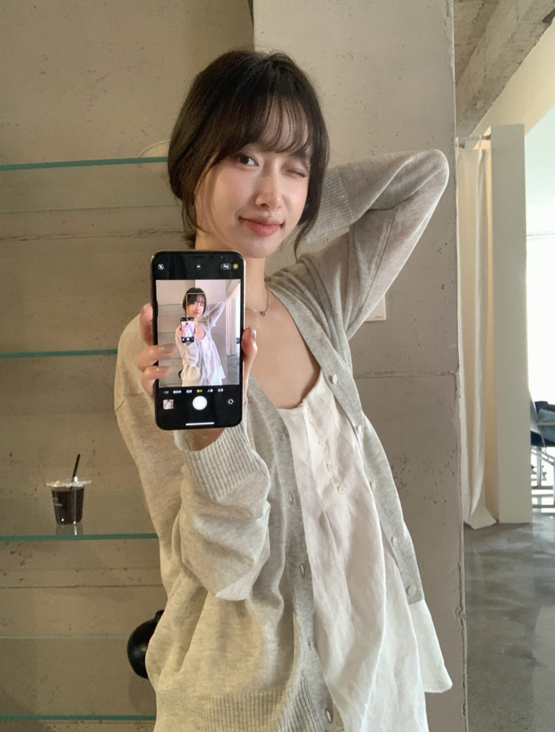 크기 있음 업데이트 한 부서 미니멀리즘 일상 다용도 통기성 마 캐미솔 여성 부드러운 품격 싱글 착용 조끼 상세 이미지 6