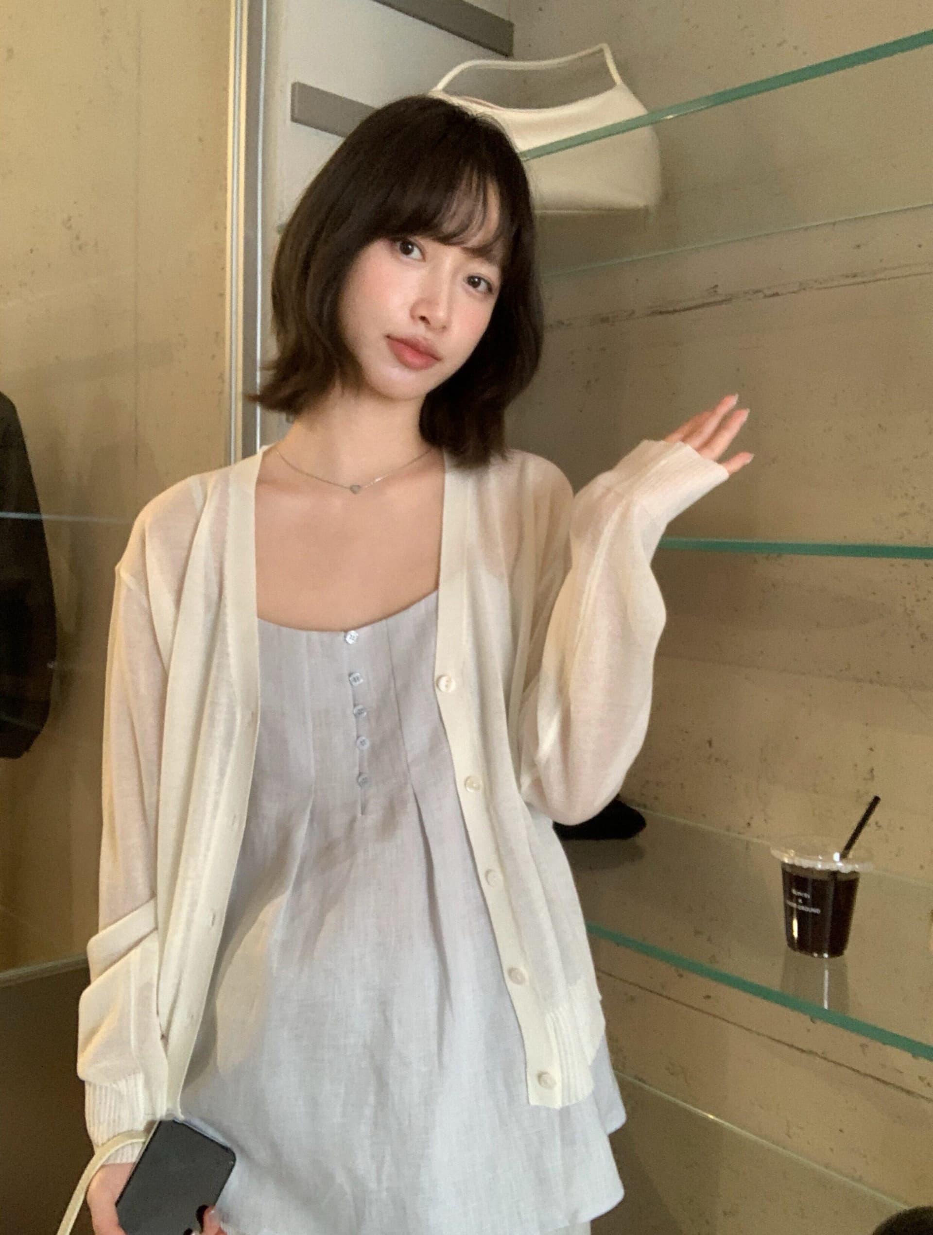 크기 있음 업데이트 한 부서 미니멀리즘 일상 다용도 통기성 마 캐미솔 여성 부드러운 품격 싱글 착용 조끼 상세 이미지 14