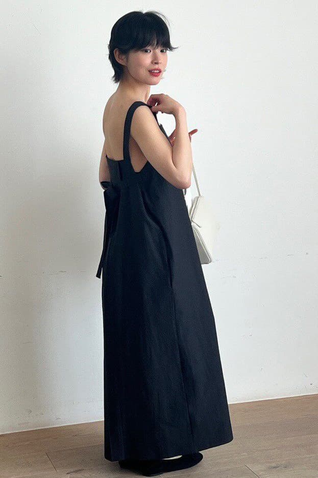 ins 익스트림 제인 바람 일본식 익스트림 제인 휴가 바람 백리스 루즈핏 느긋한 다용도 슬립 드레스 이미지 6