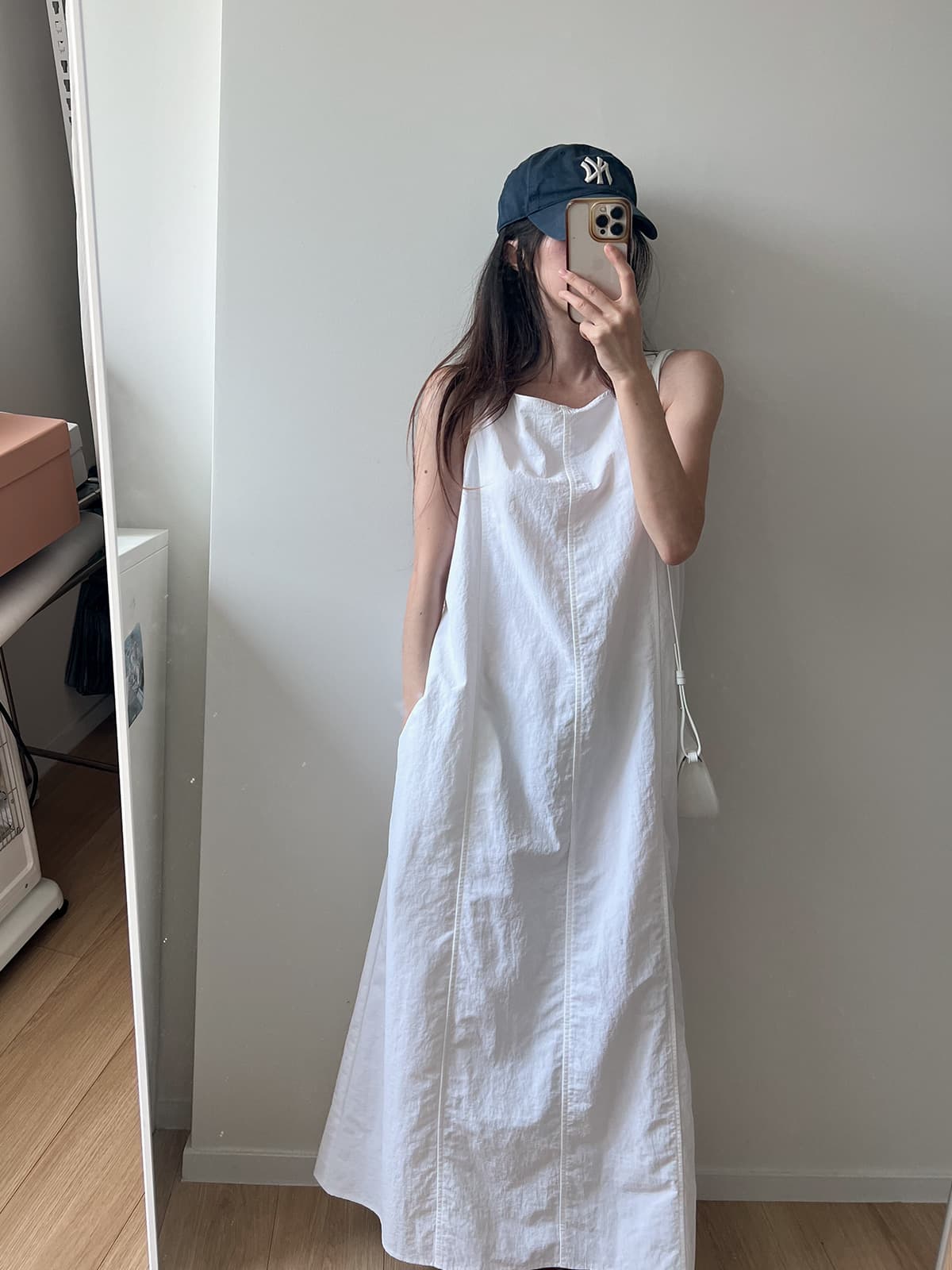 크기 있음 업데이트 프랑스식 품격 레트로 우아함 슬림해 보이는 다용도 라인 센스 허리 수축 민소매 드레스 상세 이미지 20