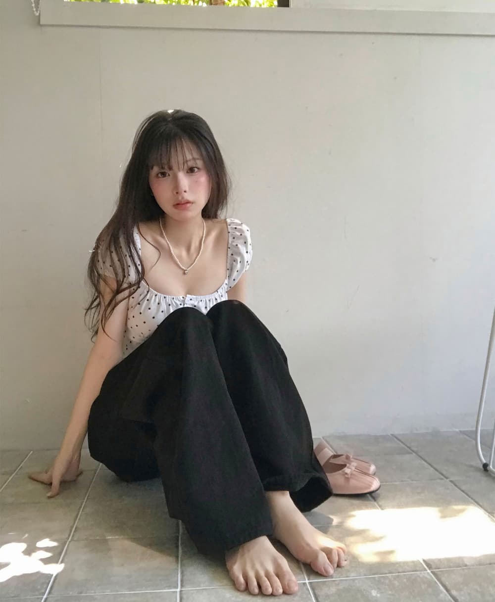 크기 있음 업데이트 한 부서 작은 대중 도트 무늬 레이스업 나비 매듭 귀여운 연령 감소 인형 셔츠 다용도 일상 셔츠 상세 이미지 12
