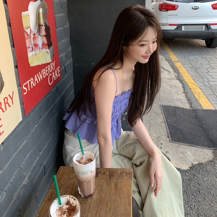 ins 보 주님 섹션 순수한 욕망 오프숄더 프릴 주름 튜브탑 캐미솔 휴가 바람 디자인 센스 맨위 이미지 4
