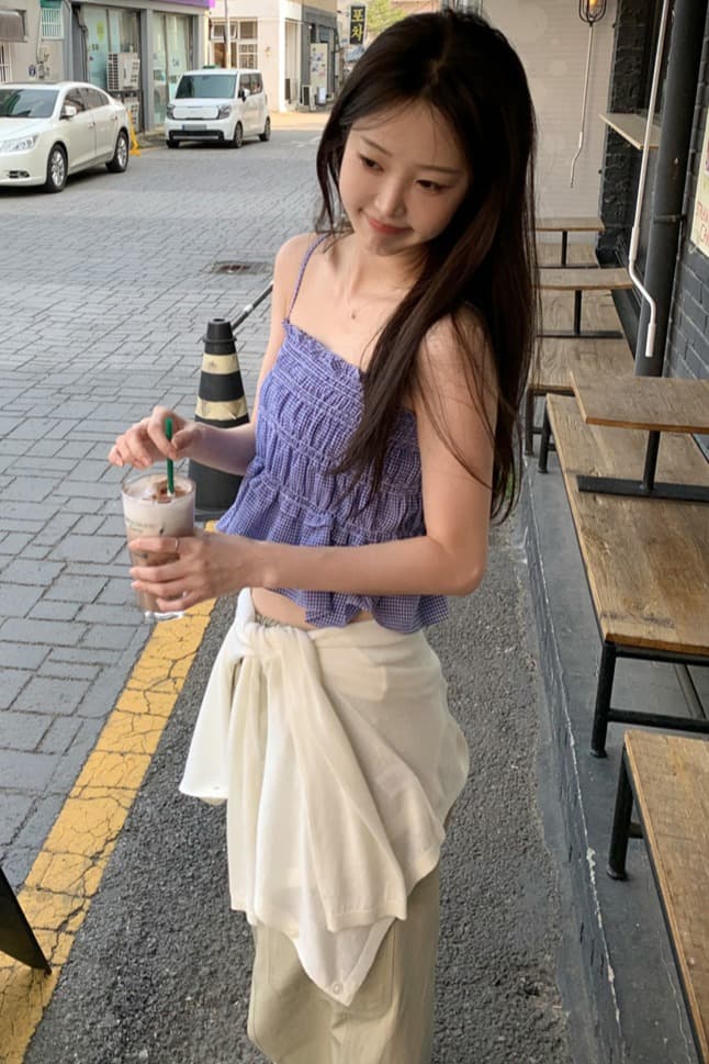 ins 보 주님 섹션 순수한 욕망 오프숄더 프릴 주름 튜브탑 캐미솔 휴가 바람 디자인 센스 맨위 이미지 6
