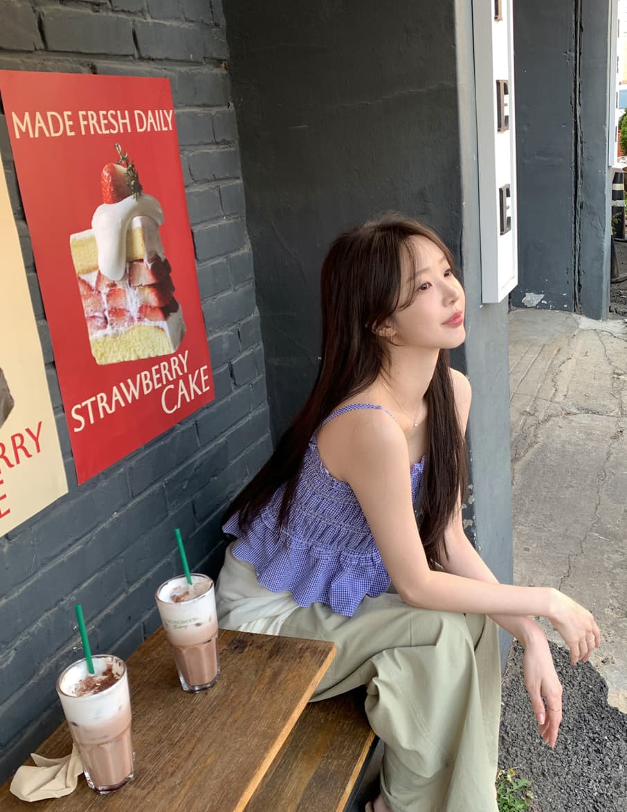 ins 보 주님 섹션 순수한 욕망 오프숄더 프릴 주름 튜브탑 캐미솔 휴가 바람 디자인 센스 맨위 상세 이미지 1