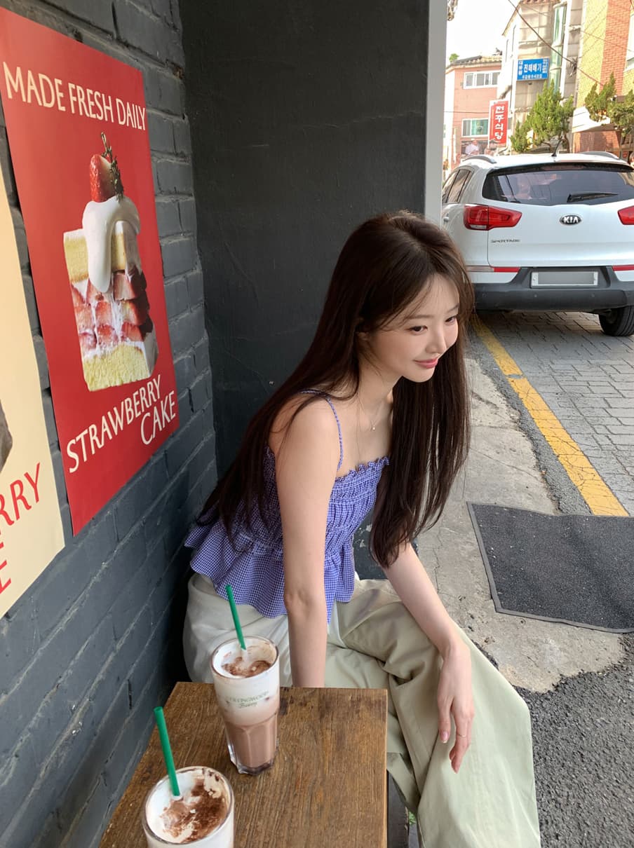 ins 보 주님 섹션 순수한 욕망 오프숄더 프릴 주름 튜브탑 캐미솔 휴가 바람 디자인 센스 맨위 상세 이미지 3
